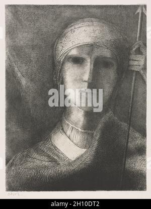 Parsifal, 1892.Odilon Redon (français, 1840-1916), Becquet (français).Lithographie; image: 32.2 x 24.2 cm (12 11/16 x 9 1/2 po.). Banque D'Images