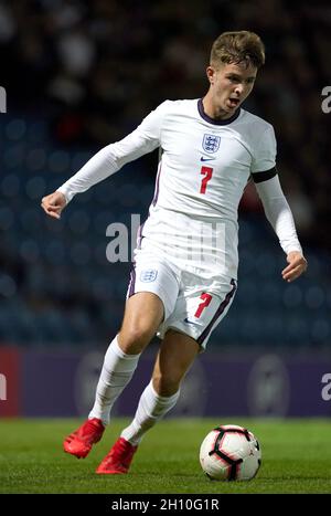 James McAtee d'Angleterre pendant l'U20 International friendly au stade technique, Chesterfield.Date de la photo: Jeudi 7 octobre 2021. Banque D'Images