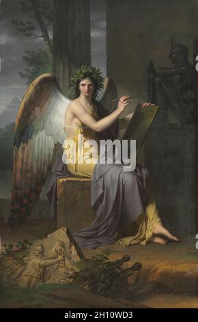 Clio, muse de l'histoire, 1800. Charles Meynier (Français, 1768-1832). Huile sur toile encadrée ; : 290 x 192,4 x 7 cm (114 x 75 3/16 x 3/4 2 3/4 in.) ; sans encadrement : 273 x 176 cm (107 x 69 1/2 5/16 in.). Banque D'Images