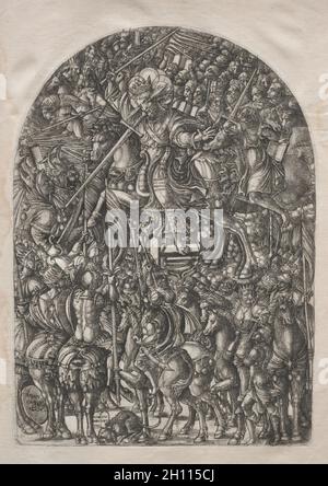 L'Apocalypse : Christ monté sur un cheval blanc, 1546-1556.Couette Jean (française, 1485-1561).Gravure ; Banque D'Images