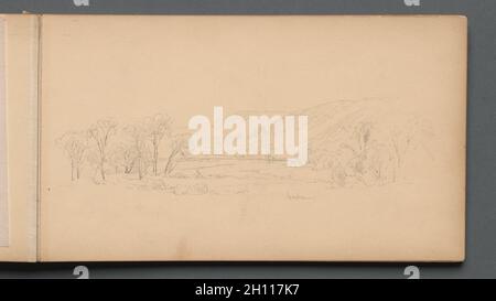 Sketchbook, page 06 : '' Gorham (Maine), 1859. Sanford Robinson Gifford (American, 1823-1880). Graphite ; Banque D'Images