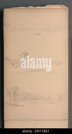 Sketchbook, page 05: 'Bethel ME Aoû 19', 1859.Sanford Robinson Gifford (américain, 1823-1880).Graphite ; Banque D'Images