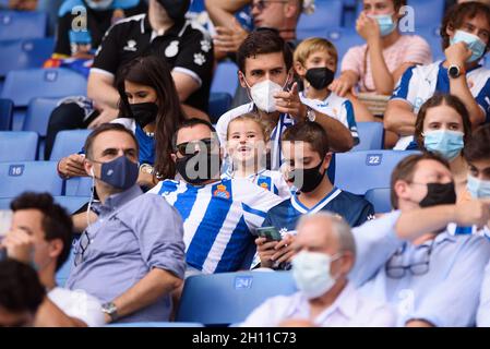 BARCELONE - SEP 12 : supporters lors du match de la Liga entre le RCD Espanyol et l'Atletico de Madrid CF au stade RCDE le 12 septembre 2021 à Ba Banque D'Images