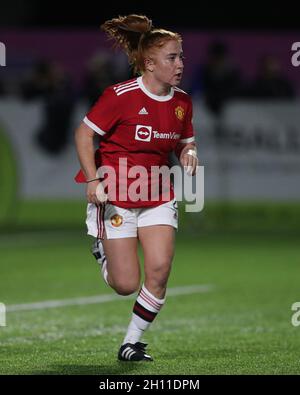 DURHAM, ROYAUME-UNI.14 OCTOBRE Manchester a Uni Martha Harris lors du match de la coupe de la Ligue continentale des femmes de la FA entre Durham Women et Manchester United au château de Maiden, à Durham City, le jeudi 14 octobre 2021.(Credit: Mark Fletcher | MI News) Credit: MI News & Sport /Alay Live News Banque D'Images