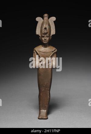 Statuette d'Osiris, 664-525 av. J.-C.Égypte, période tardive, dynastie 26 ou plus tard.Bronze, fonte creuse; hors tout : 20.8 x 4.9 x 5.3 cm (8 3/16 x 1 15/16 x 2 1/16 po). Banque D'Images