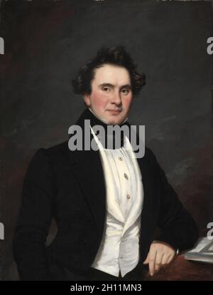 Portrait d'un homme, 1832. Samuel Lovett Waldo (Américain, 1783-1861), et William Jewett (Américain, 1789/90-1874). Huile sur bois ; sans encadrement : 91,4 x 69,7 cm (36 x 27 7/16 po.). Banque D'Images