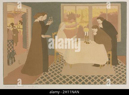 Les pèlerins à Emmaus, 1895.Maurice Denis (français, 1870-1943).Lithographie; Banque D'Images