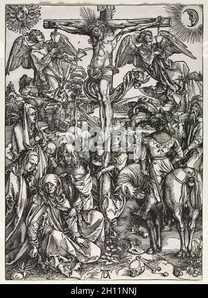 La Crucifixion.Albrecht Dürer (allemand, 1471-1528).Coupe de bois ; Banque D'Images