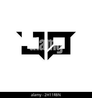 Lettre du logo du monogramme JQ avec modèle de conception simple de style moderne, vecteur isolé sur fond blanc Illustration de Vecteur