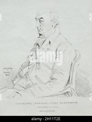 Sylvester Lord Glenbervie, 1815.Jean-Auguste-Dominique Ingres (français, 1780-1867).Lithographie; Banque D'Images