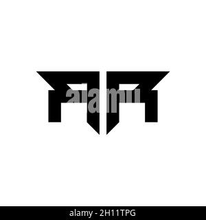 RR Monogram logo lettre avec modèle de conception simple de style moderne modèle vecteur isolé sur fond blanc Illustration de Vecteur