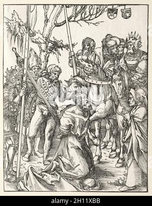 Martyre de Saint-Jacques le plus grand.Lucas Cranach (allemand, 1472-1553).Coupe de bois ; Banque D'Images