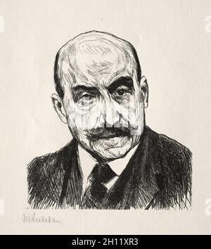 Autoportrait.Max Liebermann (allemand, 1847-1935).Coupe de bois ; Banque D'Images