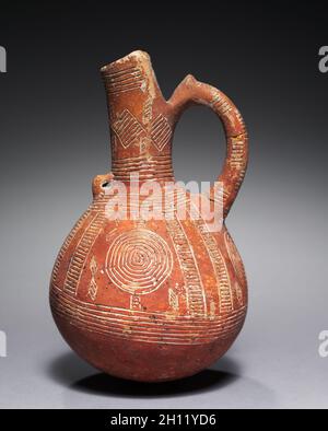 Jug, c. 2000-1800 BC. Chypre, de l'Alambra ou Ayia Paraskeve Au début, III-chypriote Chypriote moyen I. rouges ; diamètre : 10,4 cm (4 1/8 in.) ; total : 16,5 cm (6 1/2 in.). Banque D'Images