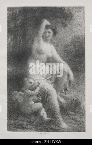 Vénus et Cupidon, 1892.Henri Fantin-Latour (français, 1836-1904).Lithographie; Banque D'Images