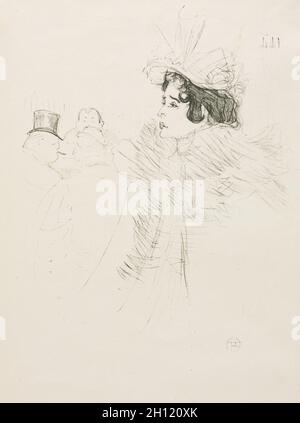 Mlle May Belfort, 1895. Henri de Toulouse-Lautrec (Français, 1864-1901). Fiche technique : Lithographie ; 58,7 x 41,6 cm (23 1/8 x 16 3/8 in.) ; image : 32,5 x 26,3 cm (12 13/16 x 10 3/8 in.). Banque D'Images