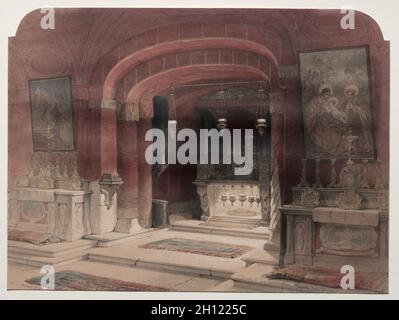 Sanctuaire de l'Annonciation, Nazareth, 1839.David Roberts (écossais, 1796-1864).Lithographie de couleur; Banque D'Images