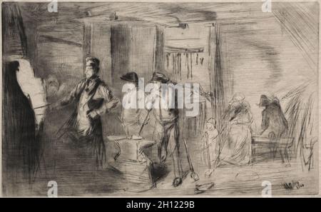 La Forge, 1866.James McNeill Whistler (américain, 1834-1903).Drypoint ; Banque D'Images