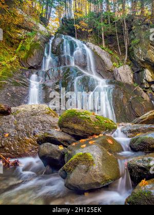 Moss Glen Falls, Granville, Vermont Banque D'Images