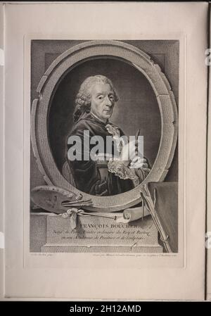 François Boucher, 1761.Manuel Salvador Carmona (espagnol, 1734-1820).Gravure ; Banque D'Images