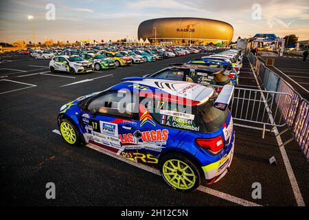 Chateauroux, France.15 octobre 2021.17 ROUSSEL Frédéric, COULOMBEL Antoine, Citroën DS3 R5, ambiance pendant la finale coupe de France des Ralyes 2021 Châteauroux Centre Métropole Val-de-Loire, du 15 au 16 octobre à Châteauroux, France - photo Bastien Roux / DPPI crédit: DPPI Media/Alamy Live News Banque D'Images