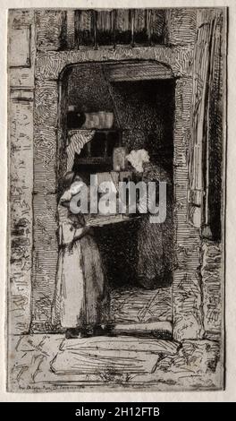 La Marchande de Mouarde, 1858.James McNeill Whistler (américain, 1834-1903).Gravure ; Banque D'Images