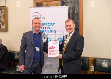 Londres, Royaume-Uni.29 novembre 2017.Le député de Southend-Ouest, sir David Amiss, assiste à une réception de l'Institut de collecte de fonds à la Chambre des communes.Nécrologie : Sir David a été tragiquement poignardé à mort dans sa circonscription le vendredi 15 octobre 2021.Sir David était député depuis 1983.Crédit : Maureen McLean/Alay Banque D'Images