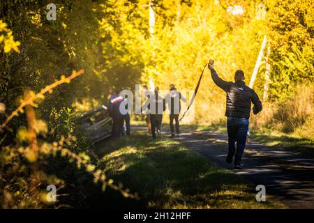 Chateauroux, France.2021. Ambiance pendant la finale coupe de France des Rallyes 2021 Châteauroux Centre Métropole Val-de-Loire, du 15 au 16 octobre à Châteauroux, France - photo Bastien Roux / DPPI crédit: DPPI Media/Alay Live News Banque D'Images