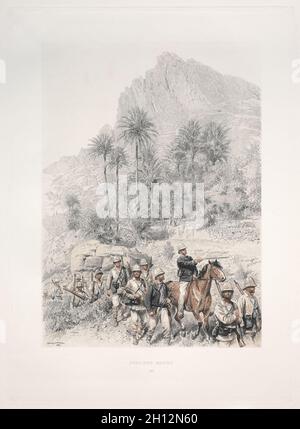 Carabiniers , 1887. Édouard Detaille (Français, 1848-1912). La Photogravure couleur de dessin amélioré avec la roulette ; feuille : 46 x 33,1 cm (18 1/8 x 13 1/16 in.) ; image : 29,7 x 21,3 cm (11 11/16 x 8 3/8 in.). Banque D'Images