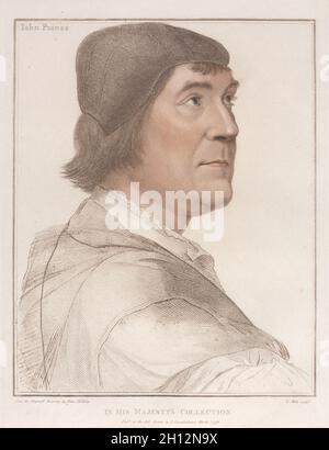 John Poines, 1792. Conrad Martin Metz (allemand, 1749-1827), après Hans Holbein (Allemand), ch. 1465-1524). Rouleau (à la main, à l'aquarelle ; feuille : 54,4 x 40,7 cm (21 7/16 x 16 in.) : platemark ; 33 x 25,3 cm (13 x 9 15/16 in.). Banque D'Images