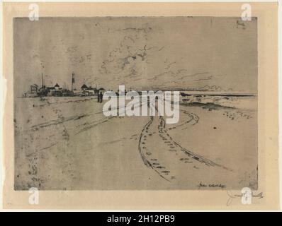 Au-dessous d'Atlantic City, 1881.Joseph Pennell (américain, 1857-1926).Gravure ; Banque D'Images