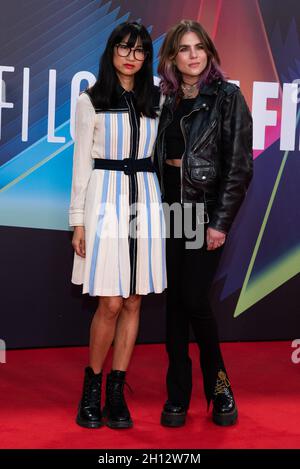 Londres, Royaume-Uni.15 octobre 2021.Mimi Xu et Morgane Polanski assistent à la première du Royaume-Uni « King Richard », 65e BFI London film Festival au Royal Festival Hall.(Photo de Loredana Sangiuliano/SOPA Images/Sipa USA) crédit: SIPA USA/Alay Live News Banque D'Images