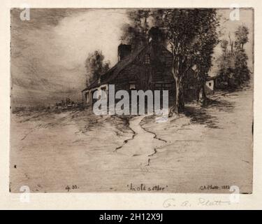 Un ancien Settler, 1882.Charles Adams Platt (américain, 1861-1933).Gravure ; Banque D'Images