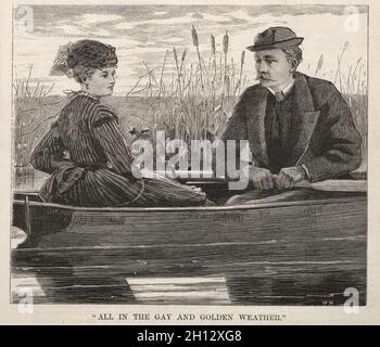 « tout dans le temps gay et doré », 1869.Winslow Homer (américain, 1836-1910).Gravure en bois; Banque D'Images