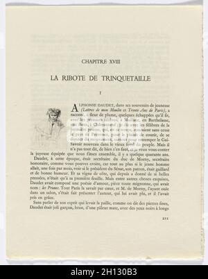 Frédéric Mistral: Mémoires et recits par Frédéric Mistral: Man (page 211), 1937.Auguste Brouet (français, 1872-1941).Gravures; hors tout: 28.5 x 22.2 x 4.4 cm (11 1/4 x 8 3/4 x 1 3/4 po). Banque D'Images