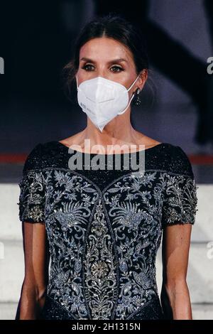 Barcelone, Catalogne, Espagne.15 octobre 2021.La reine Letizia d'Espagne assiste à la remise de la 70e édition du prix Planeta du roman au Musée national d'Art de Catalogne le 15 octobre 2021 à Barcelone, Espagne (Credit image: © Jack Abuin/ZUMA Press Wire) Credit: ZUMA Press, Inc./Alay Live News Banque D'Images