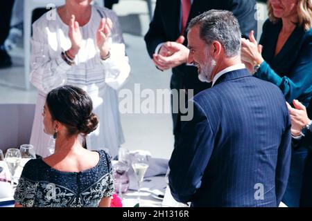 Barcelone, Catalogne, Espagne.15 octobre 2021.La reine Letizia d'Espagne assiste à la remise de la 70e édition du prix Planeta du roman au Musée national d'Art de Catalogne le 15 octobre 2021 à Barcelone, Espagne (Credit image: © Jack Abuin/ZUMA Press Wire) Credit: ZUMA Press, Inc./Alay Live News Banque D'Images