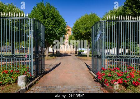 Église de salles Arbuissonnas et alentours, Beaujolais Banque D'Images