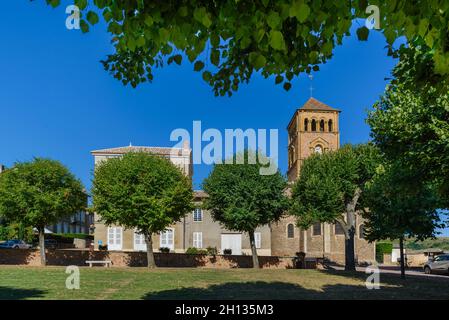 Église de salles Arbuissonnas et alentours, Beaujolais Banque D'Images