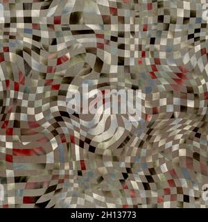 Motif à carreaux ondulées sans couture pour l'impression Banque D'Images