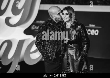 Giuliano Sangiorgi assistant au tapis rouge pour les yeux de Tammy Faye au 16e Festival du film de Rome Banque D'Images