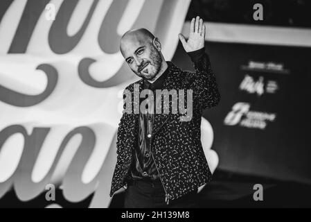 Giuliano Sangiorgi assistant au tapis rouge pour les yeux de Tammy Faye au 16e Festival du film de Rome Banque D'Images