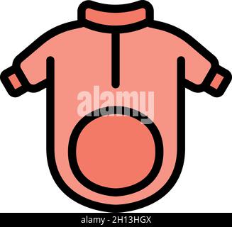 Icône de robe pour chien.Contour chien robe vecteur icône couleur plat isolé Illustration de Vecteur