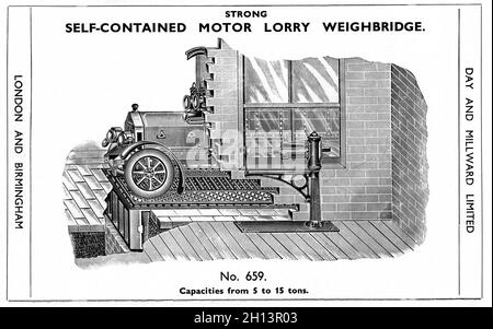 Catalogue de Day et Millward d'époque pour un pont-bascule de véhicule commercial Banque D'Images