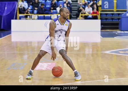 Levallois, France.15 octobre 2021.William CUMMINGS (1) de Boulogne-Levallois pendant le championnat français, BetClic Elite Basketball match entre Metropolitans 92 et BCM Gravelines-Dunkerque le 15 octobre 2021 au Palais des Sports Marcel Cerdan à Levallois, France - photo Ann-Dee Lamour / CDP MEDIA / DPPI crédit: DPPI Media/Alay Live News Banque D'Images
