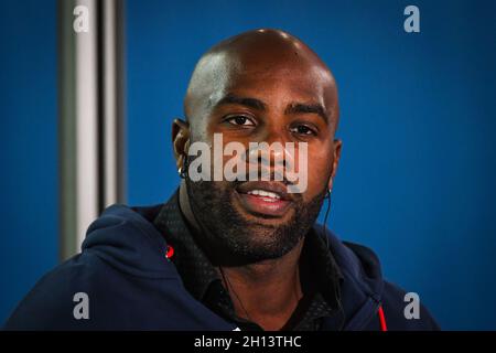 Paris, France.15 octobre 2021.Teddy RINER lors du championnat français Ligue 1 de football entre Paris Saint-Germain et SCO Angers le 15 octobre 2021 au stade du Parc des Princes à Paris, France - photo Matthieu Mirville / DPPI crédit: DPPI Media/Alay Live News Banque D'Images