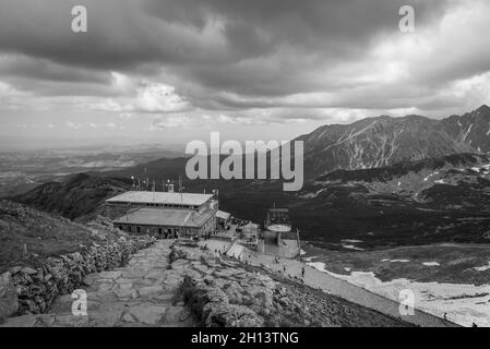 La vue depuis le sommet de Kasprowy Wierch Banque D'Images