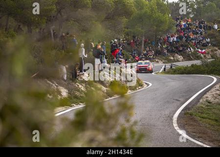 27 Camilli Eric (fra), Vilmot Maxime (fra), Sports & You, Citroën C3, action pendant le RACC Rally Catalunya de Espana, 11ème tour de la FIA WRC 2021, FIA World Rally Championship, du 14 au 17 octobre 2021 à Salou, Catalogne, Espagne - photo: Nikos Katikis/DPPI/LiveMedia Banque D'Images