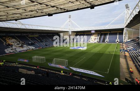 Deepdale Stadium, Preston, Lancashire, Royaume-Uni.16 octobre 2021.EFL Championship football, Preston North End versus Derby County; une vue générale du stade Deepdale avant le match Credit: Action plus Sports/Alay Live News Banque D'Images