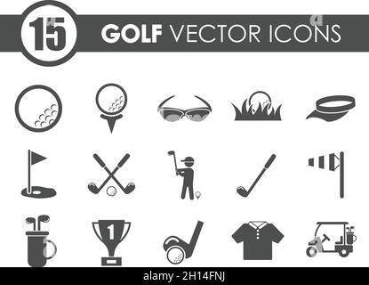 icônes de vecteur de golf Illustration de Vecteur